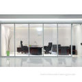 V1080 modern vertical room divider trade assurance customized aluminum frame tempered glass melamine office high partition wall